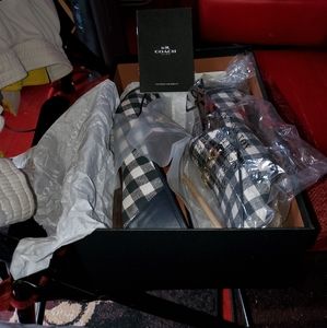 Coach Haley Ginghm Loafer size 11